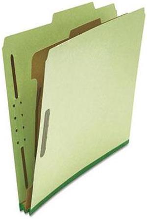 Pressboard Classification Folder Letter FourSection Green 10/Box - OEM