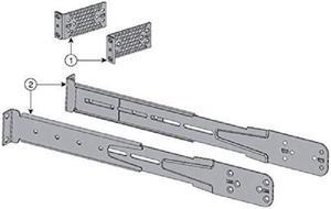 Cisco C9500-4PT-KIT= Extension Rails and Brackets for Four-point Mounting for Cisco Catalyst 9500 Series