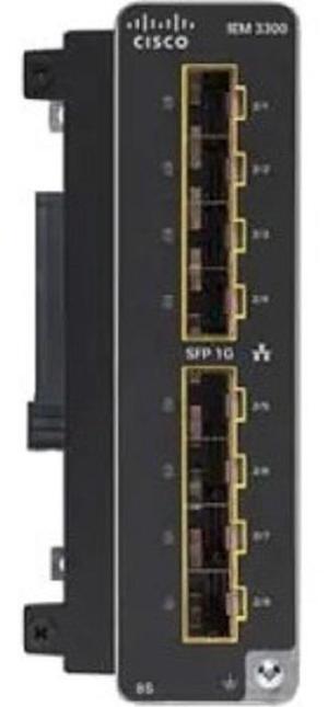 Cisco Catalyst IE3300 with 8 GE SFP Ports Expansion Module - For Data Networking, Optical NetworkOptical FiberGigabit Ethernet - 1000Base-X - 8x Expansion Slots - SFP (mini-GBIC)   IEM-3300-8S=