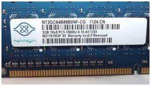 NANYANanya Nt2Gc64B88B0Nf-Cg Nanya 2Gb 240P Pc310600 Cl9 8C 256X8 Ddr31333 1Rx8 1.5V Udimm