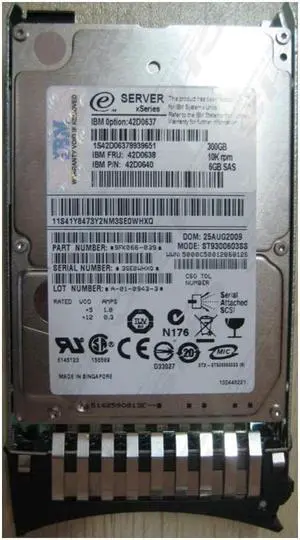 IBM 42D0637  300Gb 10000Rpm Serial ched Scsi (Sas6Gbps) 2.5Inch Form Factor Slim Hot Swap Hard Disk Drive With Tray