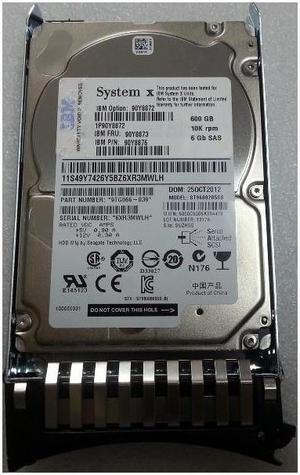 IBM 90Y8873  600Gb 10000Rpm Sas 6Gbps G2 2.5Inch Hot Pluggable Sff Hard Drive With Tray