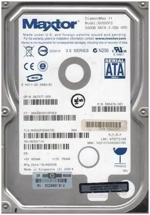 Maxtor DiamondMax 10 6V080E0 80GB 7200 RPM 8MB Cache SATA 3.0Gb/s 3.5" Hard Drive Bare Drive