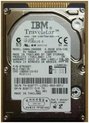 IBM Djsa-220 20Gb 4200Rpm 2.5Inch 9.5 Mm Ide Ata Notebook Drive