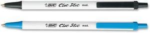 BIC Clic Stic Retractable Ballpoint Pen Black 1mm Medium 24/Pack CSM241BK