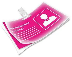 Fellowes Glossy Pouches - Id Tag Punched, 10 Mil, 100 Pack