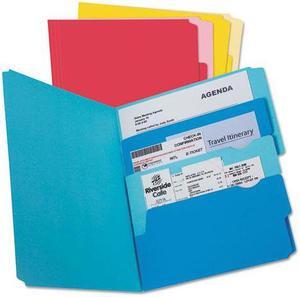 TOPS Products Multi Section File Folder Pkt Ltr 24/PK Assorted 10772