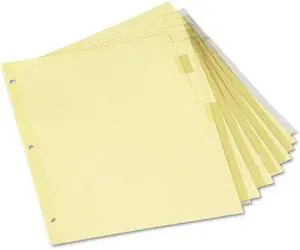UNIVERSAL Economical Insertable Index Clear Tabs 8-Tab Letter Buff 6 Sets/Pack 21873