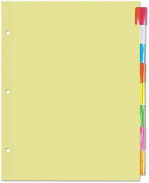 UNIVERSAL Economical Insertable Index Multicolor Tabs 8-Tab Letter Buff 24 Sets