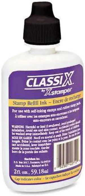 Refill Ink for Classix Stamps, 2 oz Bottle, Black