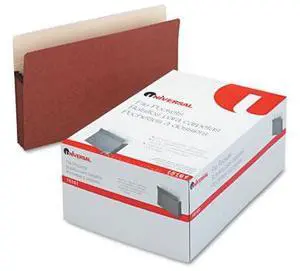 Universal 3 1/2 Inch Expansion File Pockets Straight Tab Legal Redrope/Manila 25/Box 15161
