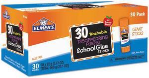 Elmers Disappearing Purple All Purpose Glue Sticks Purple/Clear 30/Box E605