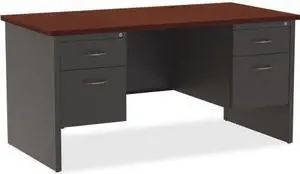 Double Pedestal Desk 30"x60" CH/MH