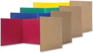 Flipside Products Study Carrel Color Corrugated 12"x48' 24/PK Ast 60045