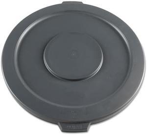 Boardwalk Lids for 32-Gal Waste Receptacle Flat-Top Round Plastic Gray