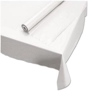 Hoffmaster Plastic Roll Tablecover 40" x 100 ft White 113000