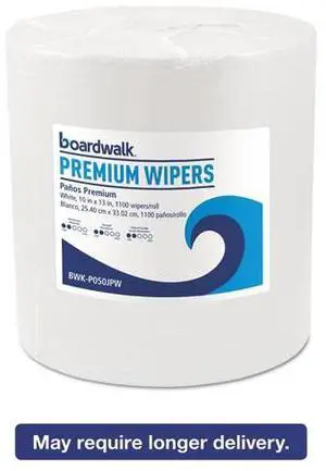 Hydrospun Wipers, White, 10 x 13, 1100/Roll