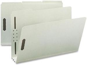 NNature Saver SP17236 Pressboard Fastener Folder - 8.50" Width x 14" Length Sheet Size - 3" Expansion - 2 Fastener - 2" Folder Fastener Capacity - Gray/Green - 25 / Box, 1 Box