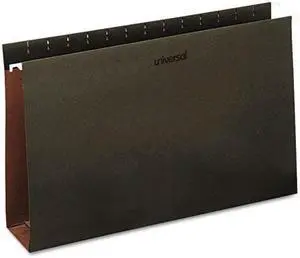 UNIVERSAL Three Inch Box Bottom Pressboard Hanging Folders Legal Standard Green
