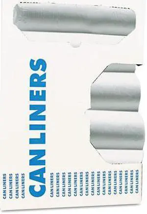 Boardwalk Waste Can Liners 40-45gal 40 x 46 13 Microns Natural 25 Bags/Roll 10