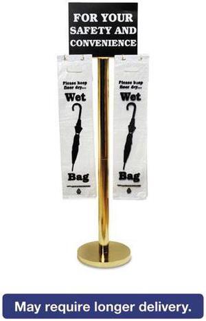 Tatco - 57029 - Wet Umbrella Bag Stand, 16w x 12d x 54-1/2h, Brass-Plated Metal