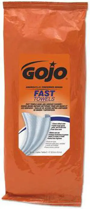 6285-06 GOJO 60 Count Toolbox Pak FAST WIPES Hand Cleaning Towels
