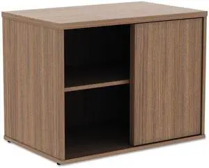 Alera Open Office Low Storage Cabinet Credenza 29 1/2 x 19 1/8x 22 7/8 Walnut LS593020WA