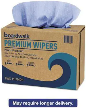 Boardwalk - BWKP070IDB - Hydrospun Wipers, Blue, 9 x 16 3/4, 10 Pack Dispensers of 100, 000/Carton