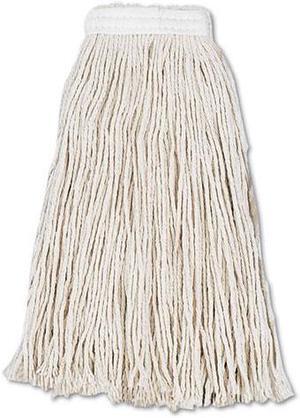 Cut-End Wet Mop Head, Cotton, #16, White, 12/Carton