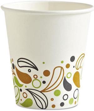 Deerfield Printed Paper Hot Cups, 10 oz, White/Yellow/Green/Purple BWKDEER10HCUP