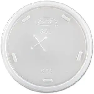Strwslot Foam Cup Lid F/8Oz Trans 10/100