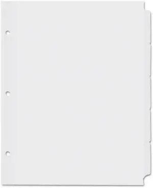 Universal Self-Tab Index Dividers, 5-Tab, 11 X 8.5, White, 36 Sets 20835