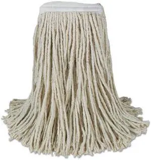 Mop Head, Cotton, Cut-End, White, 4-Ply, 32oz, 12/Carton
