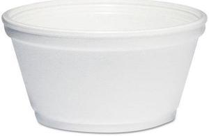 Dart 8SJ20 Foam Container, 8oz, White, 1000/Carton, 1 Carton
