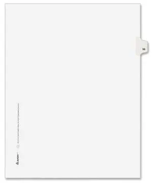 Avery-Style Legal Exhibit Side Tab Divider Title: 56 Letter White 25/Pack 01056