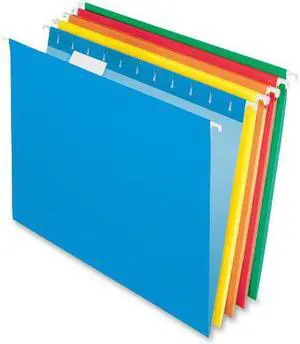 Pendaflex 2-tone Color Hanging File Folders - Letter - 8 1/2" x 11" Sheet Size - 1/5 Tab Cut - 11 pt. Folder Thickness -