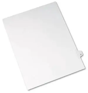 Avery 82219 Allstate-Style Legal Side Tab Divider, Title: 21, Letter, White, 25/Pack