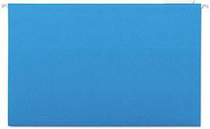 UNIVERSAL Hanging File Folders 1/5 Tab 11 Point Stock Legal Blue 25/Box 14216