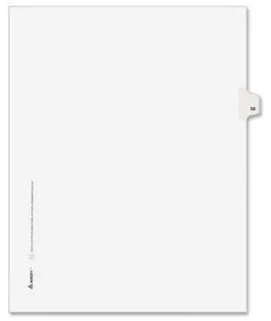 Avery-Style Legal Exhibit Side Tab Divider Title: 58 Letter White 25/Pack 01058