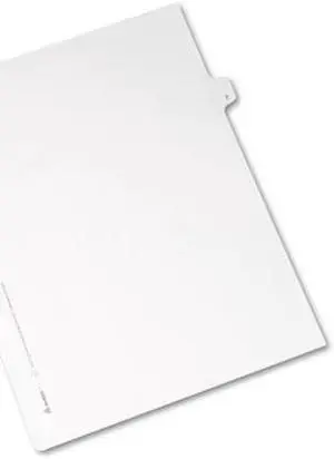 Avery 82182 Allstate-Style Legal Side Tab Divider, Title: T, Letter, White, 25/Pack