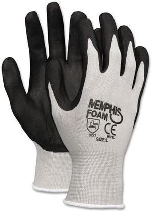 Memphis Economy Foam Nitrile Gloves Gray/Black 12 Pairs 9673XL