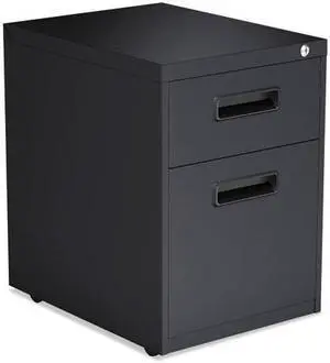 Alera - PABFCH - Two-Drawer Metal Pedestal File, 14 7/8w x 19 1/8d x 21 3/4h, Charcoal