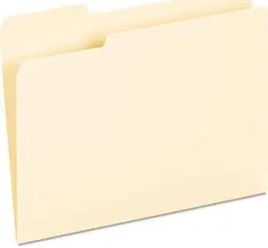 UNIVERSAL Recycled Interior File Folders 1/3 Cut Top Tab Letter Manila 100/Box