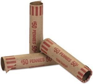 Coin-Tainer Preformed Tubular Coin Wrappers Pennies $.50 1000 Wrappers/Box 20001