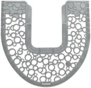Commode Mat 2.0, Rubber, 22 7/8 x 22, Gray/White, 6/Carton