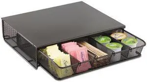 Safco 1 Drawer Hospitality Organizer 5 Compartments 12 1/2 x 11 1/4 x 3 1/4 Bk 3274BL