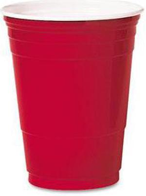 Solo Plastic Party Cold Cups 16oz Red 50/Pack P16RLR