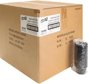 Genuine Joe Portion Cups 4oz. 50BG/CT Black 19068