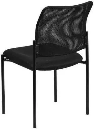 Comfort Black Mesh Stackable Steel Side Chair
