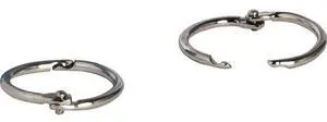 Business Source Standard Book Rings - 1" Diameter - Silver - Nickel Plated - 500 / Bundle  BSN01436BD